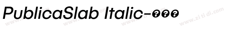 PublicaSlab Italic字体转换